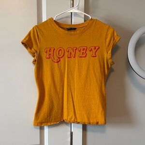 Mustard Yellow 'Honey' Graphic Tee